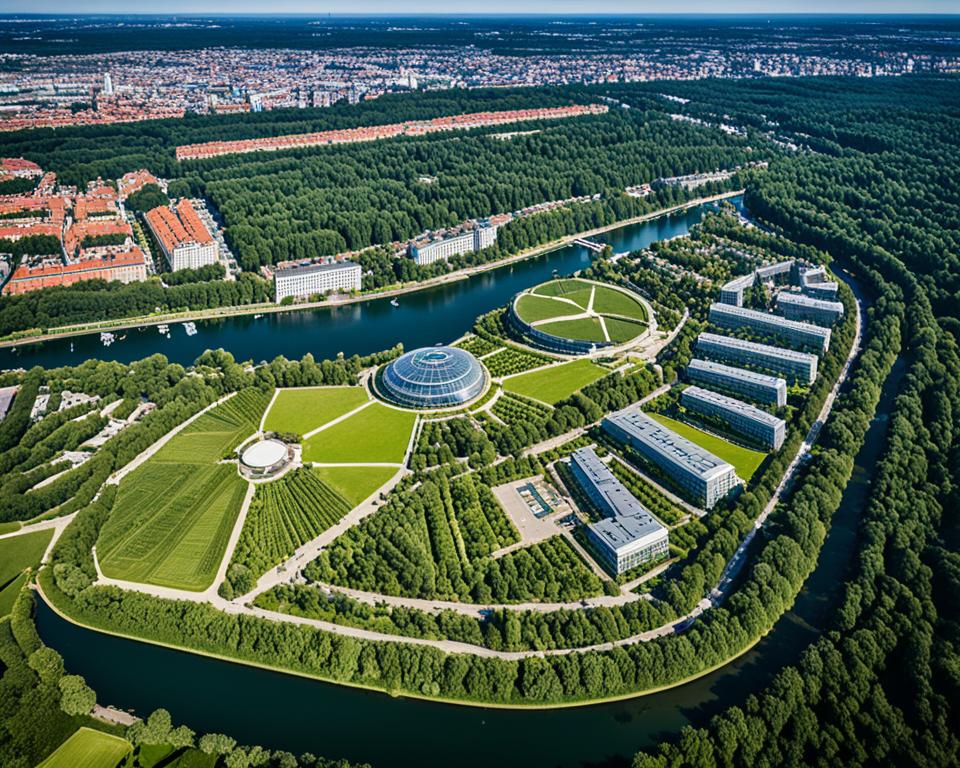 Aerial view of Kleingartenanlage Wilhelmstrand