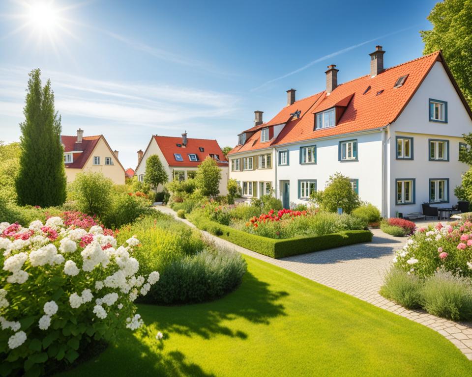 Häuser in der Kleingartenanlage Ostsee