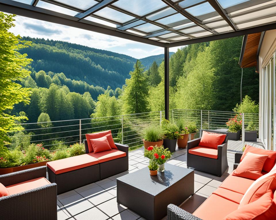 Odenwald Ferienhaus Terrasse